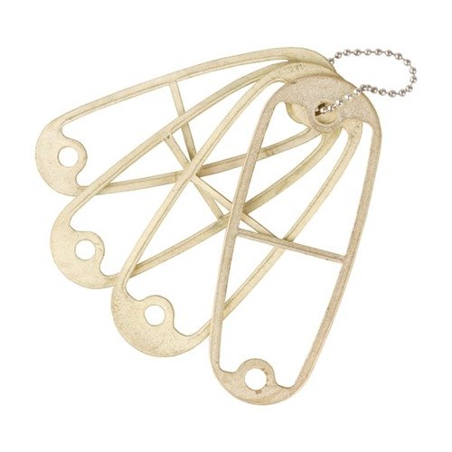 Mit den Brass Templates von Pachmayr weißt du genau, wo die Stahlverstärkungsplatten der Recoil Pads sind, um sie beim Schleifen nicht zu beschädigen.