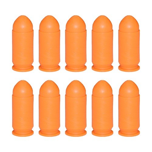 Die SAF-T-TRAINERS Dummy Rounds in leuchtendem Orange sind perfekt für dein Training. Sie verhindern Verwechslungen mit echten Patronen und bieten eine sichere Übung.