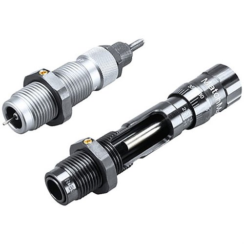 Die RCBS MatchMaster Competition Neck Bushing Die Sets bieten präzise Nackenspanngen, einen Titanium Nitride Expander und ein selbstzentrierendes Bullet Seating System für perfekte Munition.
