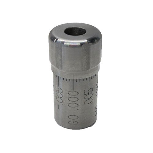 Mit dem Whidden Case Gauge kannst du die Headspace deiner Waffe überprüfen, die von SAAMI-Spezifikationen abgleicht und die optimale Schulter-Rückstellung einstellen.