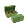 Die FLIP TOP RIFLE AMMO BOX von MTM CASE-GARD bietet eine unverwüstliche Bauweise, einen 25 Jahre garantierten Mechanik-Scharnier und einen sicheren Snap-Lock-Verschluss.