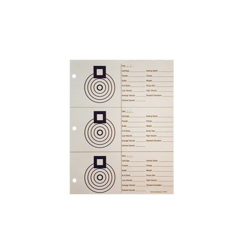 Die Sinclair Load Development Targets bieten drei 100 Yard Benchrest-Ziele mit Platz für Chronograph- und Ladeinformationen, perfekt zum Dokumentieren deiner Ergebnisse.
