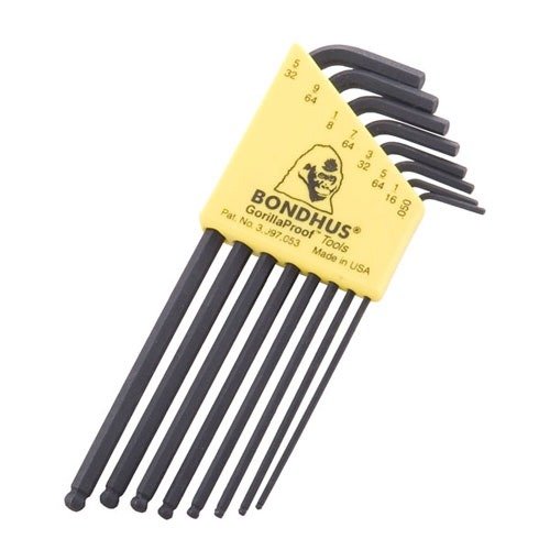 Die Bondhus BallDriver® Hex Key L-Wrench Sets bieten präzisen Zugriff auf Schrauben in engen Räumen, sind langlebig und kommen mit praktischen Haltern für Ordnung.
