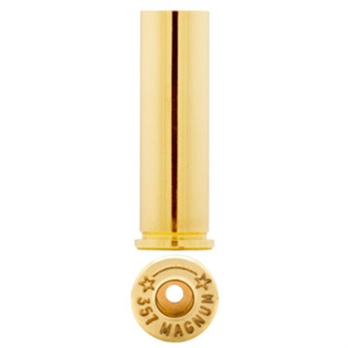 Starline 357 MAGNUM BRASS bietet dir hochwertige, gerade Wandpatronen für präzises Schießen. 100 Stück pro Tasche für optimale Leistung!
