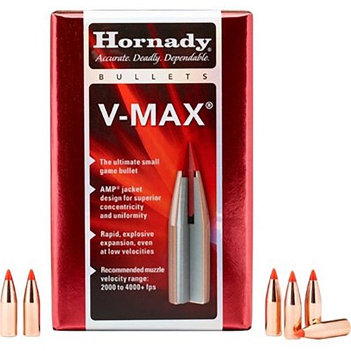 Die Hornady V-MAX 22 Kaliber bietet flache Flugbahnen, hohe Genauigkeit und explosive Expansion, selbst bei niedrigen Geschwindigkeiten – perfekt für Varmint-Jagd!