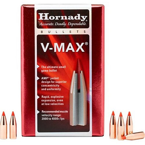 Die Hornady V-MAX 17 Kaliber Geschosse bieten präzise Flugbahnen, explosive Expansion und dramatische Fragmentierung für optimale Genauigkeit und Stabilität.