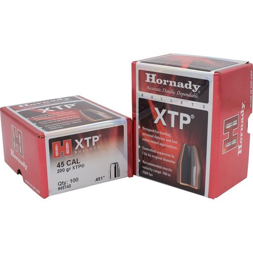 Die HORNADY XTP® 45 Kaliber Geschosse bieten kontrollierte Expansion, hohe Genauigkeit und tiefes Eindringen – ideal für Jagd und Selbstverteidigung.