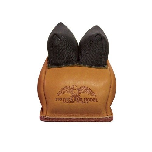 Die CUSTOM RABBIT EAR REAR BAGS von PROTEKTOR bieten extra Stabilität und besseren Kontakt zur Waffe dank der hohen Lederohren und doppelten Lederunterseite.