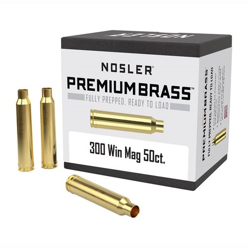 Die NOSLER 300 WINCHESTER MAGNUM PREMIUM BRASS ist voll vorbereitet, handinspektiert und gewichtet, für maximale Genauigkeit und optimale Wiederladbarkeit.