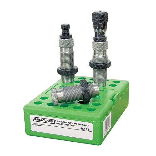 Das COMPETITION PRO 3-DIE SET 38-40 WCF von REDDING bietet präzise Bullet Alignment, eine einzigartige Sizing Die aus gehärtetem Stahl und eine Profile Crimp Die für perfekten Crimp.