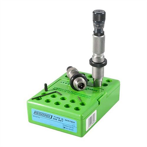 Das Redding Type S Match Bushing Full Die Set ermöglicht präzises Full Length Resizing und individuelle Kontrolle über die Hülsenhalsspannung für optimale Ergebnisse.
