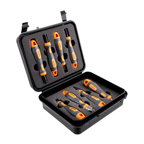Mit dem Lyman Universal Case Prep Accessory Set hast du alle wichtigen Werkzeuge zur Fallvorbereitung in einem praktischen Etui – perfekt für jeden Case Trimmer!