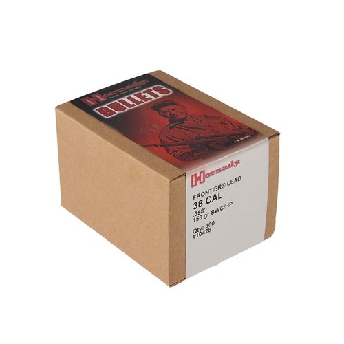 Die Hornady® .38 Cal 158gr SWC/HP Geschosse bieten perfekte Symmetrie, weniger Leading und hohe Präzision für authentische Cowboy-Schützen.