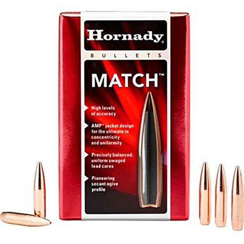 Die Hornady Boat Tail Hollow Point Geschosse bieten dank des AMP-Verfahrens optimale ballistische Koeffizienten, geringe Drag und herausragende Präzision auf lange Distanz.