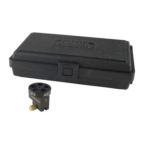 Das Datum Dial Ammo Measurement System ist einfach zu bedienen, bietet präzise Messungen für verschiedene Kaliber und kommt in einem praktischen Aufbewahrungskoffer.