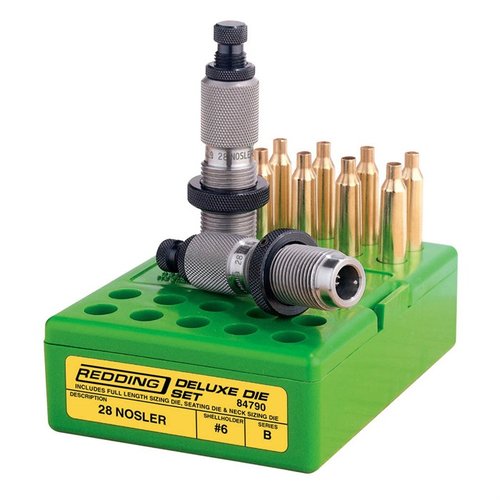 Die Redding Deluxe 3-DIE SETS bieten präzise Fertigung, langlebige Materialien und alles, was du für die optimale Munitionsherstellung benötigst.