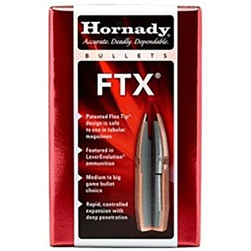 Die Hornady® FTX® Geschosse bieten revolutionäre Leistung für Lever-Action-Gewehre, mit verbesserter Genauigkeit, schnellerem Fliegen und sicherer Nutzung in Röhrenmagazinen.
