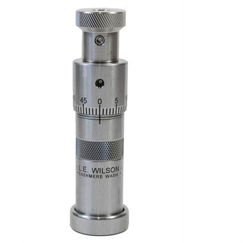 Die L.E. Wilson Micrometer Top Bullet Seater Dies bieten präzise Bullet-Seating-Tiefen, robuste Edelstahlkonstruktion und einfache Handhabung für optimale Kontrolle.