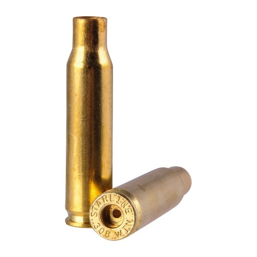 .308 Winchester Brass von Starline bietet höchste Qualität für wiederholte Ladevorgänge, hervorragende Leistung und Genauigkeit – erhältlich in 100 oder 500 Stück.