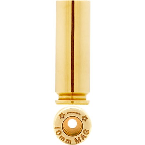 Die Starline 10MM Magnum Brass ist eine robuste, verlängerte Hülse für 10mm Auto, die höchste Qualität bietet und nicht in Standard 10mm Pistolen verwendet werden kann.