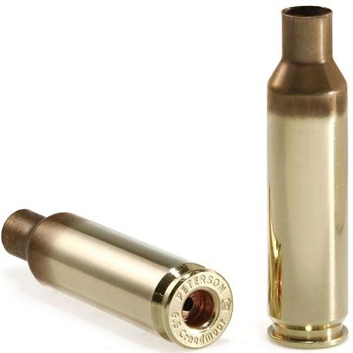 Das 6.5MM Creedmoor Brass von Peterson Cartridge bietet ideale Eigenschaften für präzises Langstreckenschießen, mit leichtem Rückstoß und polierter, annealed Qualität.