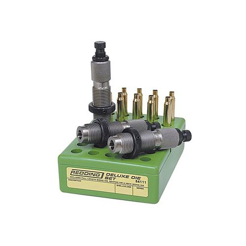 Das Redding Deluxe 3-DIE Set für 300 PRC bietet präzise Fertigung, langlebige Materialien und sorgt für perfekte Passform deiner Munition in jedem Standard (SAAMI) Chamber.