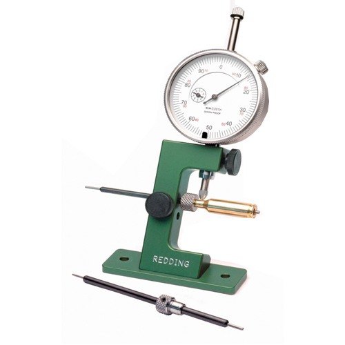 Mit dem Redding Case Neck Gauge kannst du Hülsen schnell und präzise nach Konzentrität sortieren. Der große Indikator zeigt die Uniformität der Hülsenhälse an.