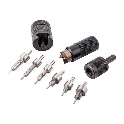 Der E-ZEE TRIMMER von Lyman ermöglicht präzises Trimmen von Hülsen per Hand oder mit einem Power-Adapter und kommt mit verschiedenen Kaliber-Piloten.