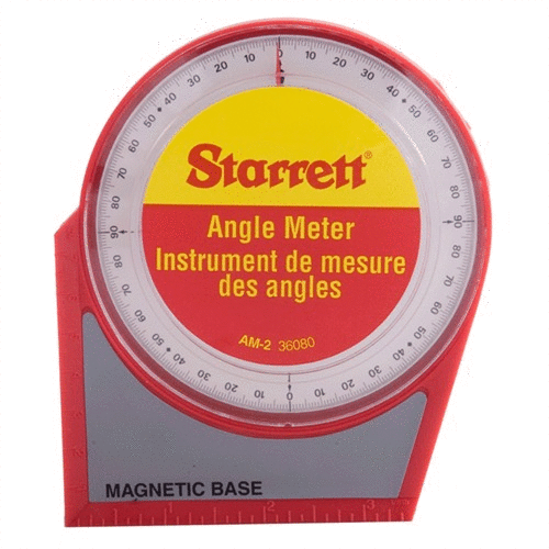 Der ANGLE METER von STARRETT ermöglicht präzise Messungen von Winkeln bis 90 Grad, hat eine magnetische Basis für freihändige Nutzung und ist ideal für Werkstätten.