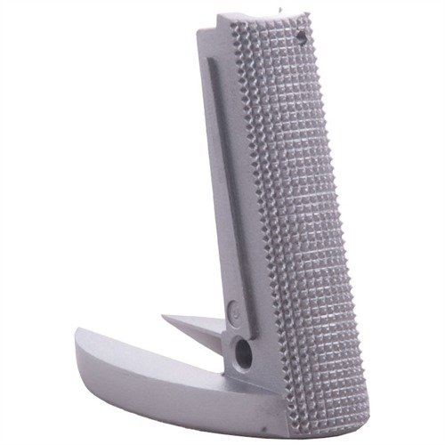 Der 1911 Mainspring Housing mit Magwell bietet eine 100% größere Magazineröffnung für schnellere Nachladevorgänge und besseren Griff mit 20 lpi Riffelung.