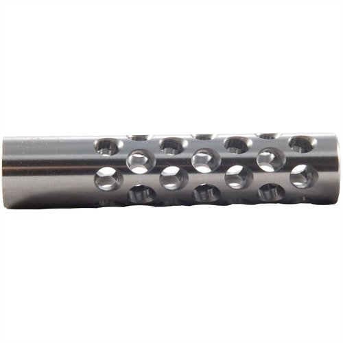 Der #01 MUZZLE BRAKE 22 CALIBER von SHREWD bietet durch sein Multi-Port-Design hervorragende Rückstoßkontrolle und reduziert den Mündungsanstieg.