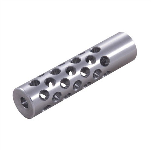 Der #3 Muzzle Brake für 22 Kaliber reduziert den Rückstoß und das Mündungssteigern dank 42 Ports und einer einzigen Expansion Chamber. Gunsmithing erforderlich.