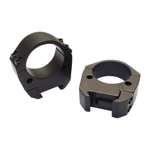 Die Talley Modern Sporting Ringe bieten eine saubere Optik für dein Picatinny-Schienensystem, aus Flugzeug-Aluminium mit schwarzer Anodisierung, in verschiedenen Höhen.