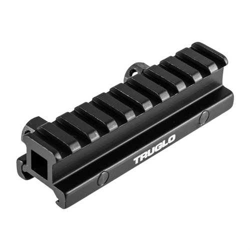 Der TruGlo ¾” Picatinny Riser Mount ist aus CNC-gefrästem Aluminium, einfach zu installieren und hebt die Montagefläche um ¾”, ideal für Flattop AR-15.