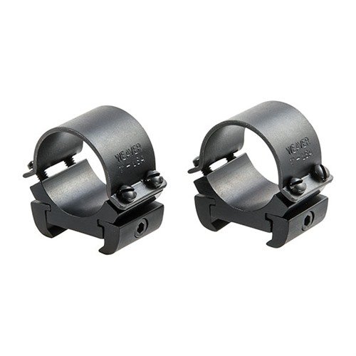 Die WINDAGE ADJUSTABLE SURE-GRIP RINGS bieten dir eine starke Haltekraft, präzise Windage-Anpassung und sichere Montage auf Weaver-Rails für perfekte Zielgenauigkeit.