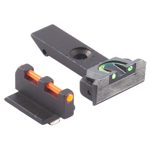 Die RUGER® REVOLVER FIRE SIGHT FIBER OPTIC SIGHT SETS bieten eine hervorragende Sichtbarkeit durch Lichtaufnahme, mit einem 3-Punkt-Zielbild und festen oder einstellbaren Optionen.