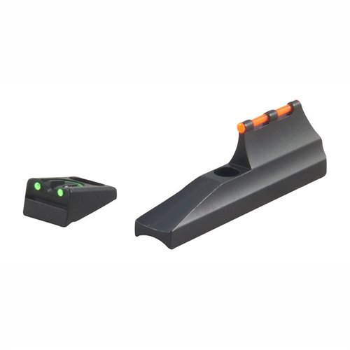 Das REMINGTON 700 Fiber Optic Sight Set bietet eine verbesserte Sichtbarkeit mit einstellbarem U-Notch und auffälligem roten Frontvisier für schnelles Zielen.