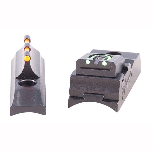 Die TRADITIONS BUCKHUNTER SIGHT SET bietet dir schnelle Zielausrichtung mit roten und grünen Fiber Optic Punkten, ist voll einstellbar und langlebig aus Flugzeugaluminium.