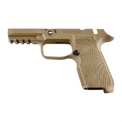 Verbessere deine Schießfähigkeiten mit dem WCP320 Grip Modul von Wilson Combat für die SIG SAUER P320: besserer Halt, reduzierte Rückstoßkontrolle und ergonomisches Design.