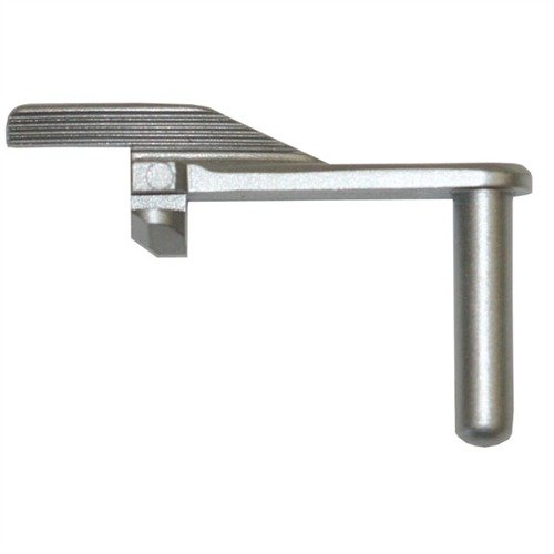 Der 1911 Extended Slide Release von Wilson Combat ist breiter und länger, ermöglicht schnelle Magazinwechsel und hat eine rutschfeste Oberfläche für sicheren Halt.