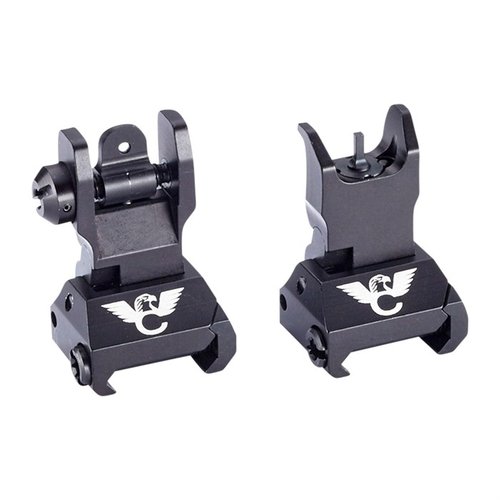 Die AR-15 Back-Up Sight Set von Wilson Combat bietet robuste, klappbare Visierungen aus mil-spec Aluminium, einfach auf Picatinny Rails montierbar und präzise einstellbar.