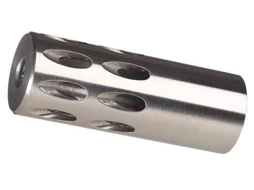 Der Forward Blow Comp von VOLQUARTSEN reduziert Mündungshochgang und Geräuschentwicklung, indem er den Schall durch 16 präzise, nach vorne gerichtete Ports lenkt.