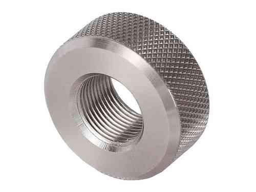 Der VOLQUARTSEN Thread Protector aus CNC-gefrästem 416 Edelstahl passt perfekt auf 1/2 x 28 Threads und schützt deine Gewinde zuverlässig.