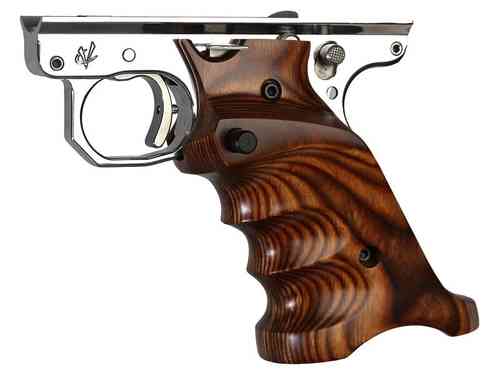 Die Laminated Pistol Grips für MKII bieten einen Daumen- und Fersenauflage sowie Fingerkerben für einen entspannten, stabilen Halt. CNC-gefräst aus laminiertem Holz.