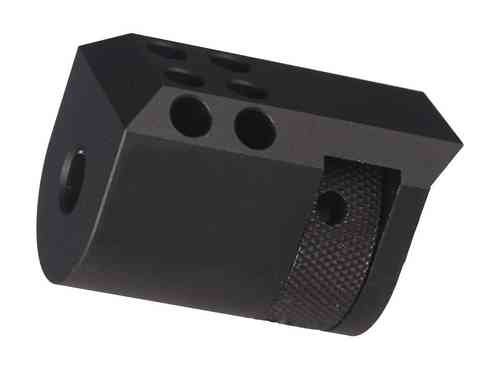 Der Multi-port Comp für LLV und Scorpion aus schwarz eloxiertem Aluminium sorgt für optimale Mündungskontrolle und passt perfekt zu deinem Volquartsen LLV oder Scorpion.