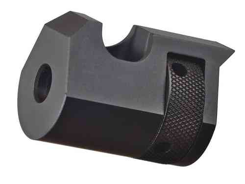 Der V-Cut Single-port Comp für LLV und Scorpion bietet hervorragende Stabilität, ist CNC-gefräst für Langlebigkeit und einfach zu installieren mit einem Knurled Nut.