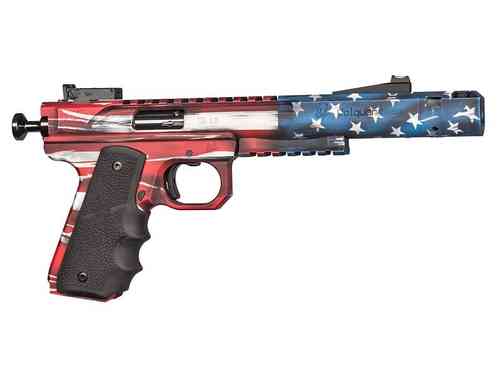 Der American Flag Scorpion ist die ultimative Zielpistole mit extrem leichtem VF Target Frame, hoher Präzision und Competition Bolt für maximale Leistung.