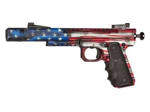 Der American Flag Scorpion ist die ultimative Zielpistole mit leichtem VF Target Frame und Competition Bolt für höchste Präzision und geringes Gewicht.