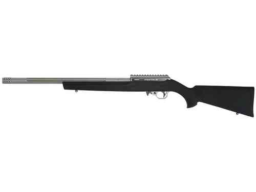 Die Deluxe 22 LR mit Hogue Stock bietet einen geraden, geflonten Edelstahllauf, einen abnehmbaren 32 Hole Compensator und eine präzise TG2000 Abzugseinheit.