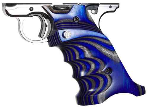 Die Laminated Grips für MK IV bieten eine Daumenauflage, stabilen Grip und sind CNC-gefräst aus Schichtholz in verschiedenen Farben, perfekt für Links-Schützen.